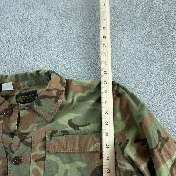 Vintage Kmart Camouflage Jacket L 100% Cotton Duck Button-Down Midweight 2217 - Picture 4 of 7